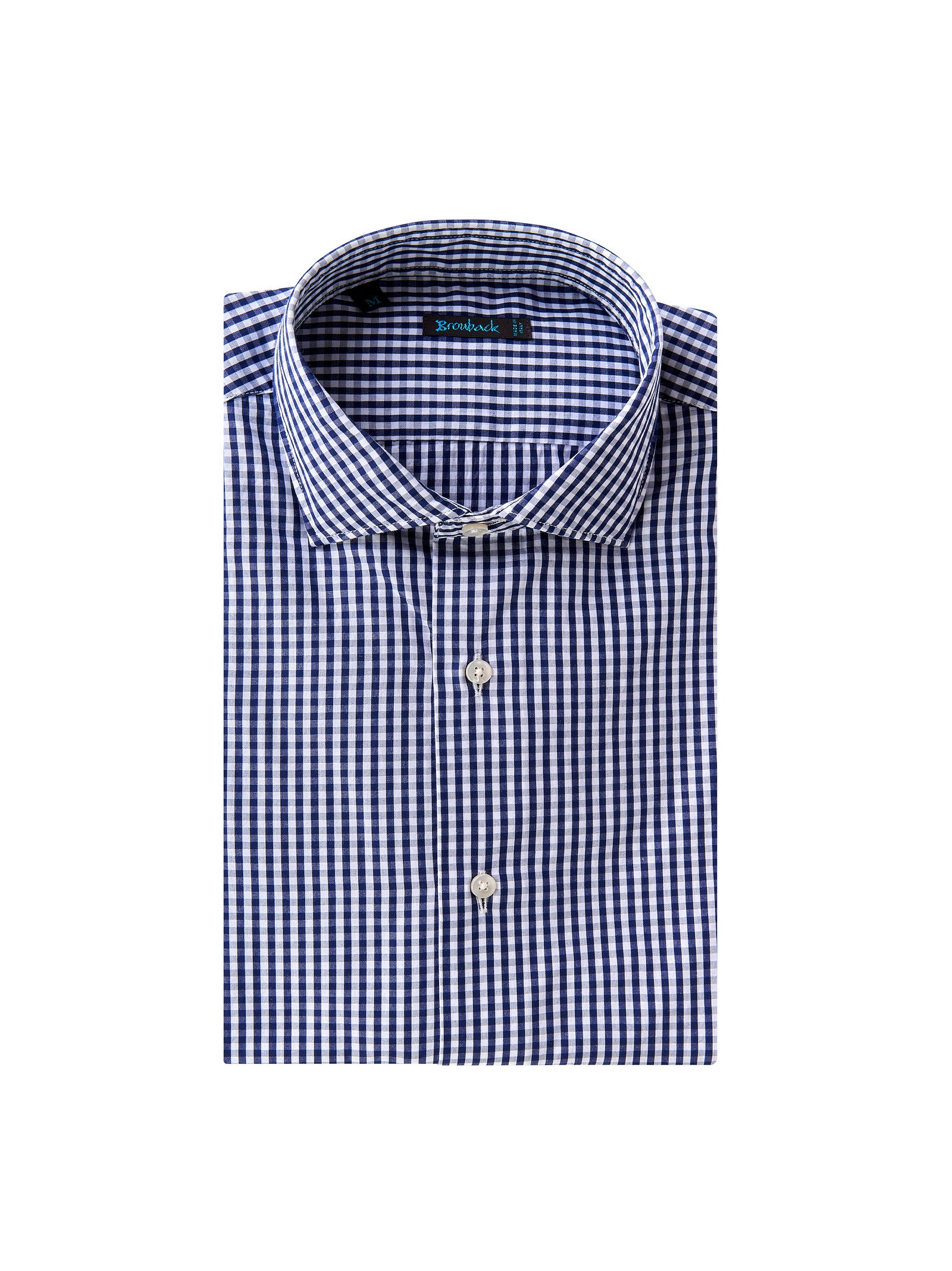 Camicia BROUBACK Slim quadretti Bianco/blu – Pizzolante 1911 Trani