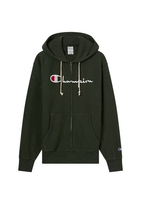 Felpa CHAMPION Cappuccio con zip e logo
Verde militare