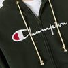 Felpa CHAMPION Cappuccio con zip e logo
Verde militare
