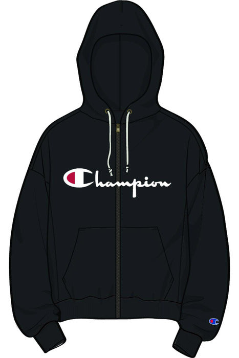 Felpa CHAMPION Cappuccio con zip e logo
Nero