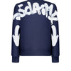 Felpa DISCLAIMER Girocollo stampa logo
Blu