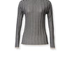 Maglia FABIANA FILIPPI Collo alto coste lurex
Nero/argento