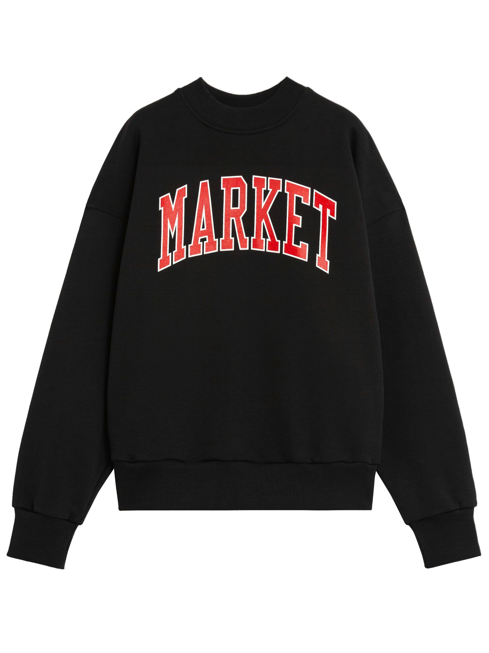 Felpa MARKET Girocollo stampata
Nero