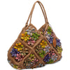 Borsa AFAR Intrecciata con fiori
Cognac