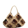 Borsa AFAR Intrecciata con fiori
Naturale