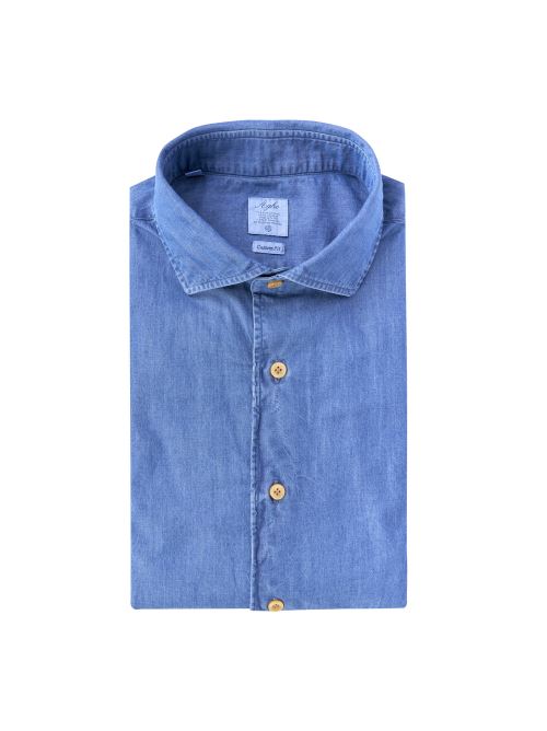 Camicia AGHO Collo francese denim
Celeste