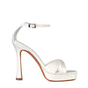 Sandalo ALBANO Tacco 100 cinturino e plateau
Bianco seta