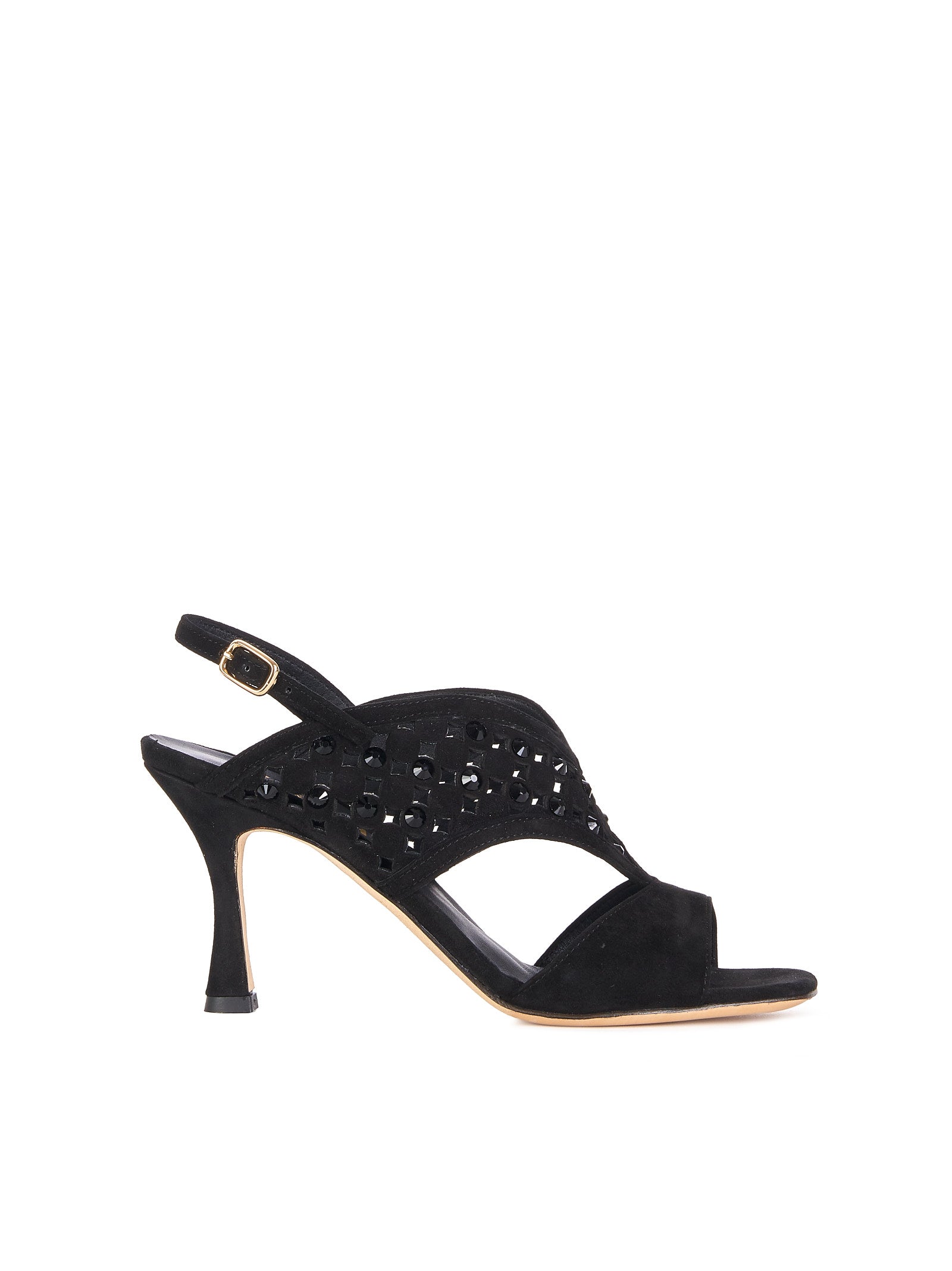 Sandalo EVALUNA Traforato con strass
Nero