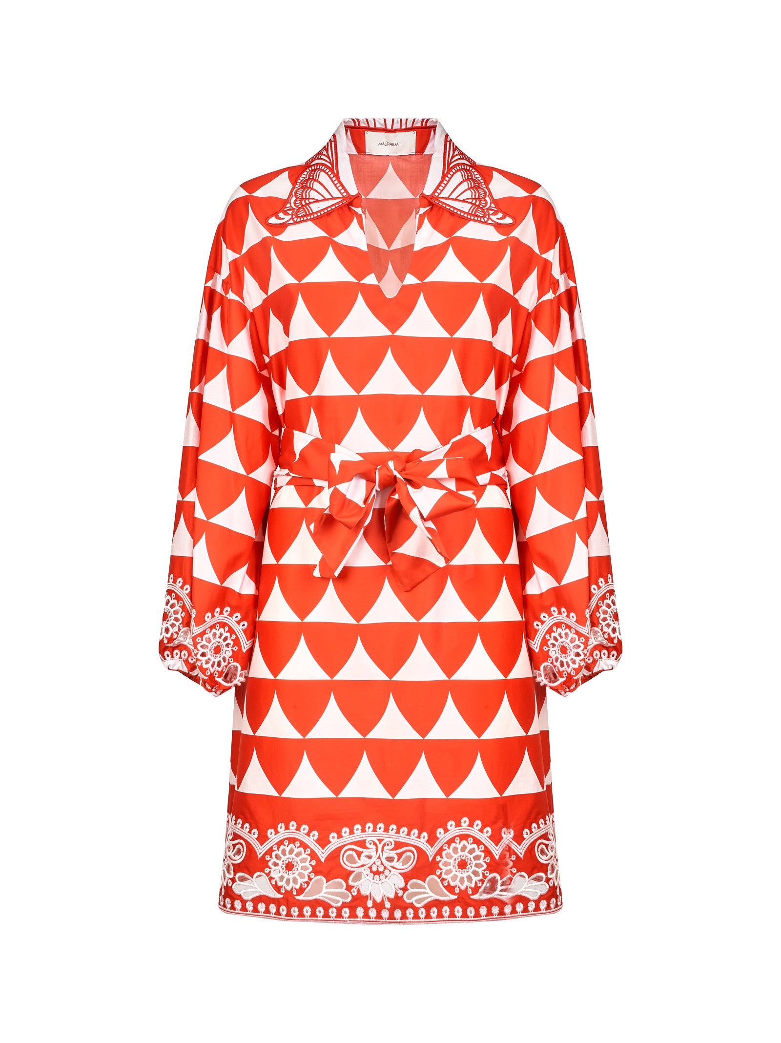Vestito MALIPARMI Manica lunga optical
Rosso/bianco